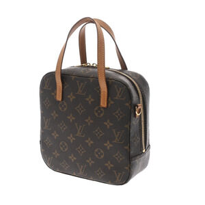 Louis Vuitton Canvas Monogram Spontini Handbag Brown
